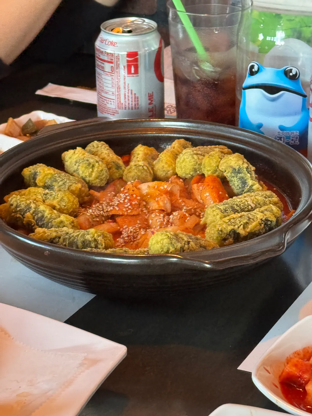 Spicy Korean rice cakes in sauce